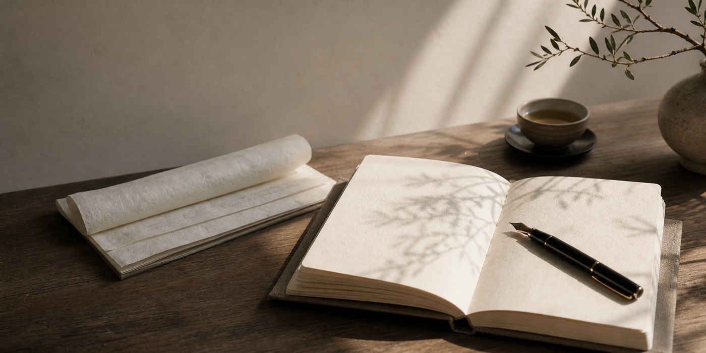 Poetry, starlight, and still-life concept visual